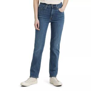 Levi's Relaxed Straight Leg Jeans Stretch High Rise Cttn Blue Denim Juniors 13 M